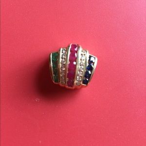 14k Genuine Stone Slide